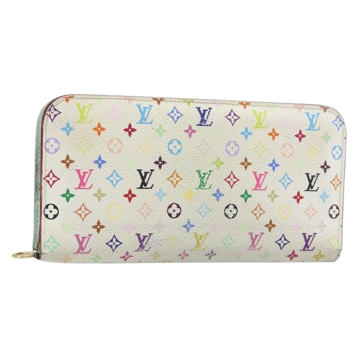 LOUIS VUITTON Multicolor PortefeuilleInsolite Wallet White M93750 LV Auth 156680