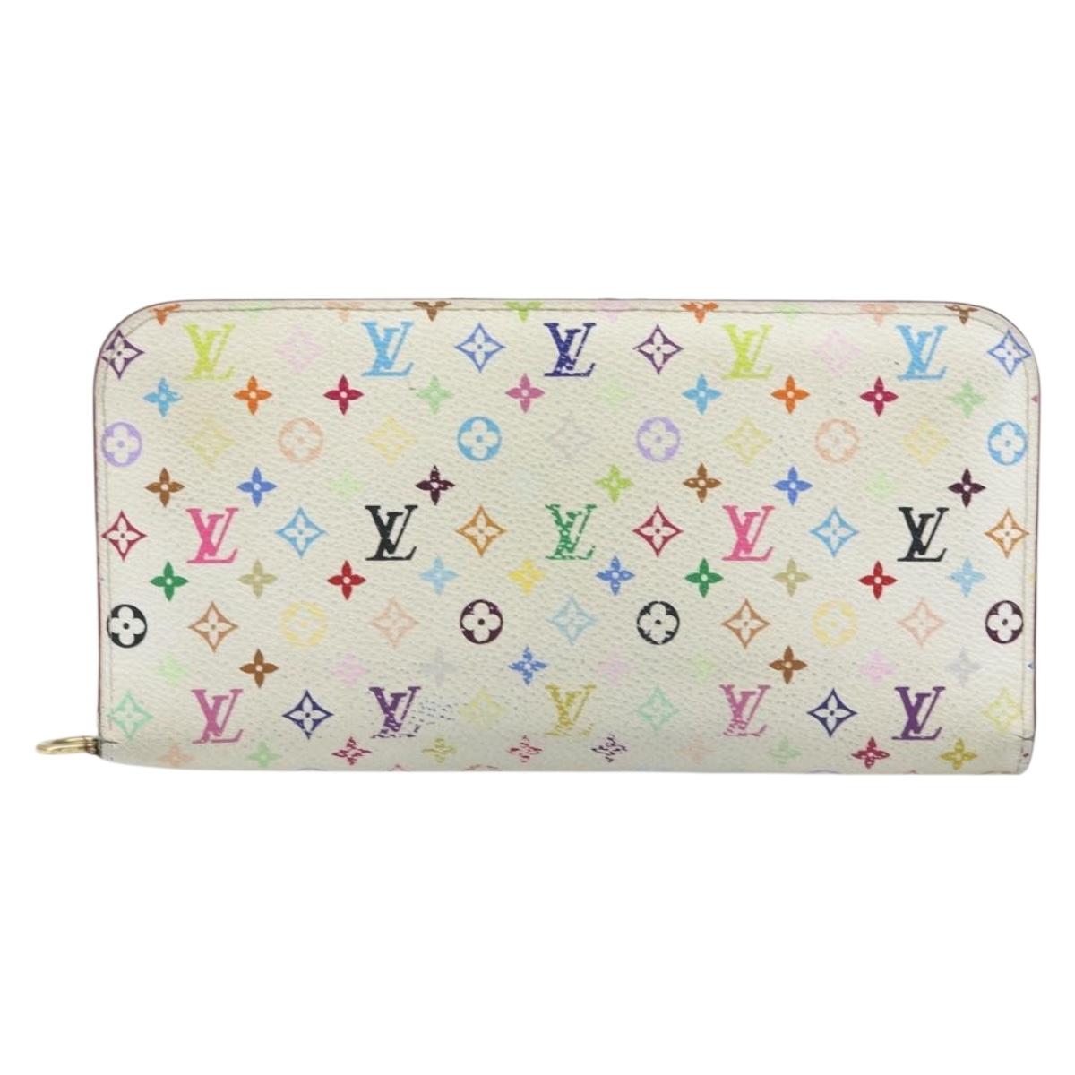 LOUIS VUITTON Multicolor PortefeuilleInsolite Wallet White M93750 LV Auth 156680