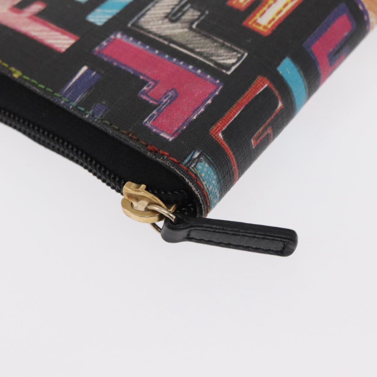 FENDI Zucca Canvas Long Wallet Multicolor Auth 156681V