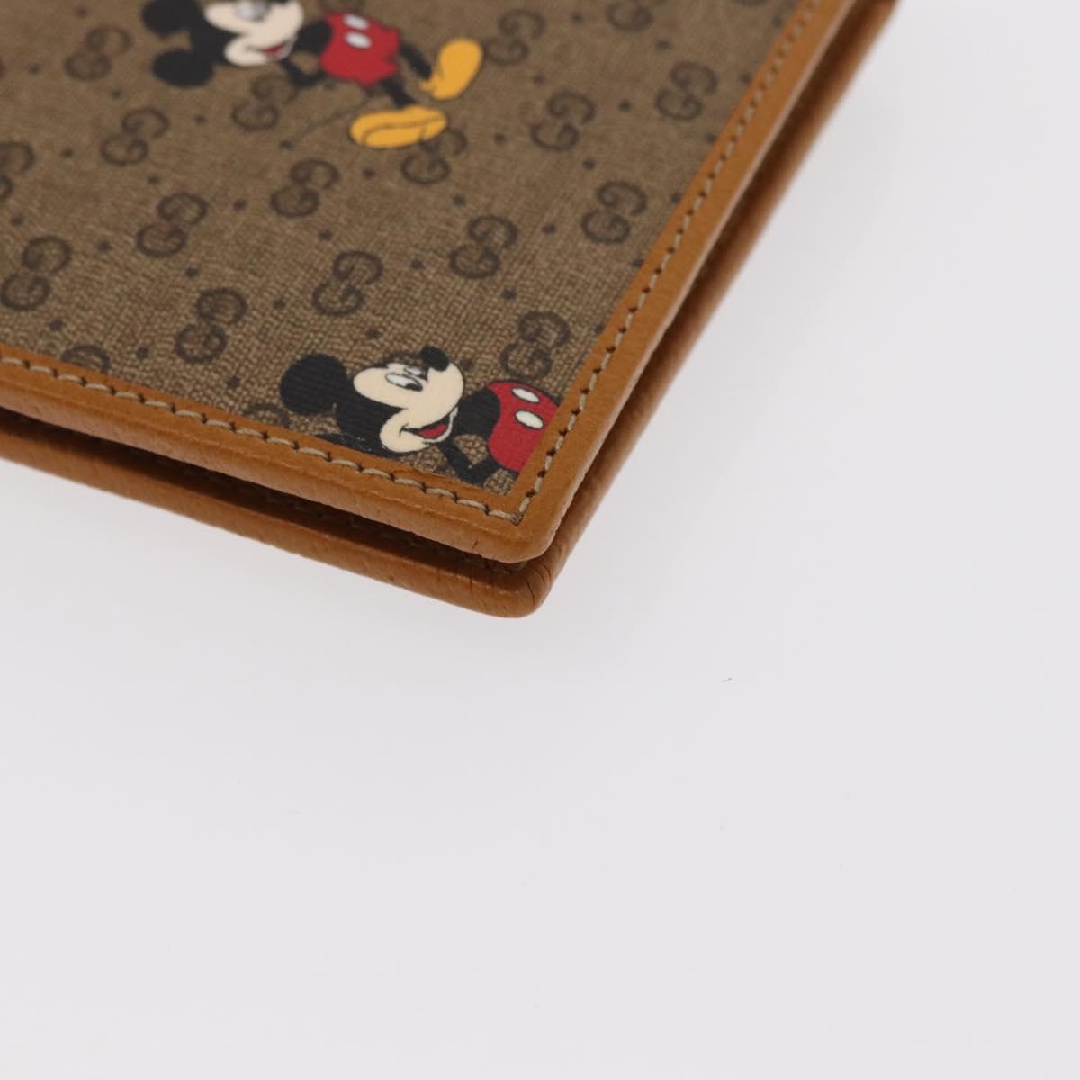 GUCCI Micro GG Supreme Disney Compact Wallet PVC Beige 602547 Auth 156682SM