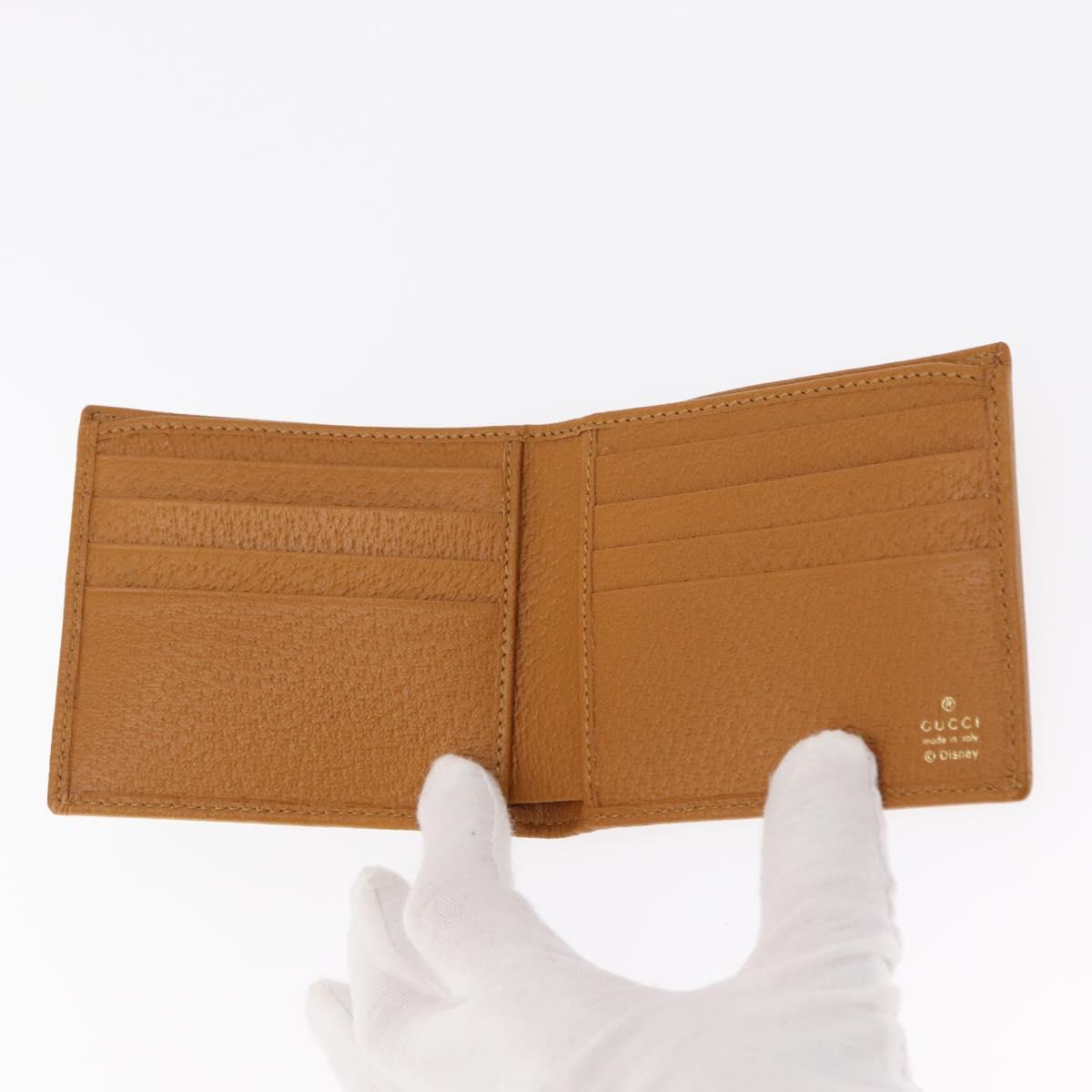 GUCCI Micro GG Supreme Disney Compact Wallet PVC Beige 602547 Auth 156682SM