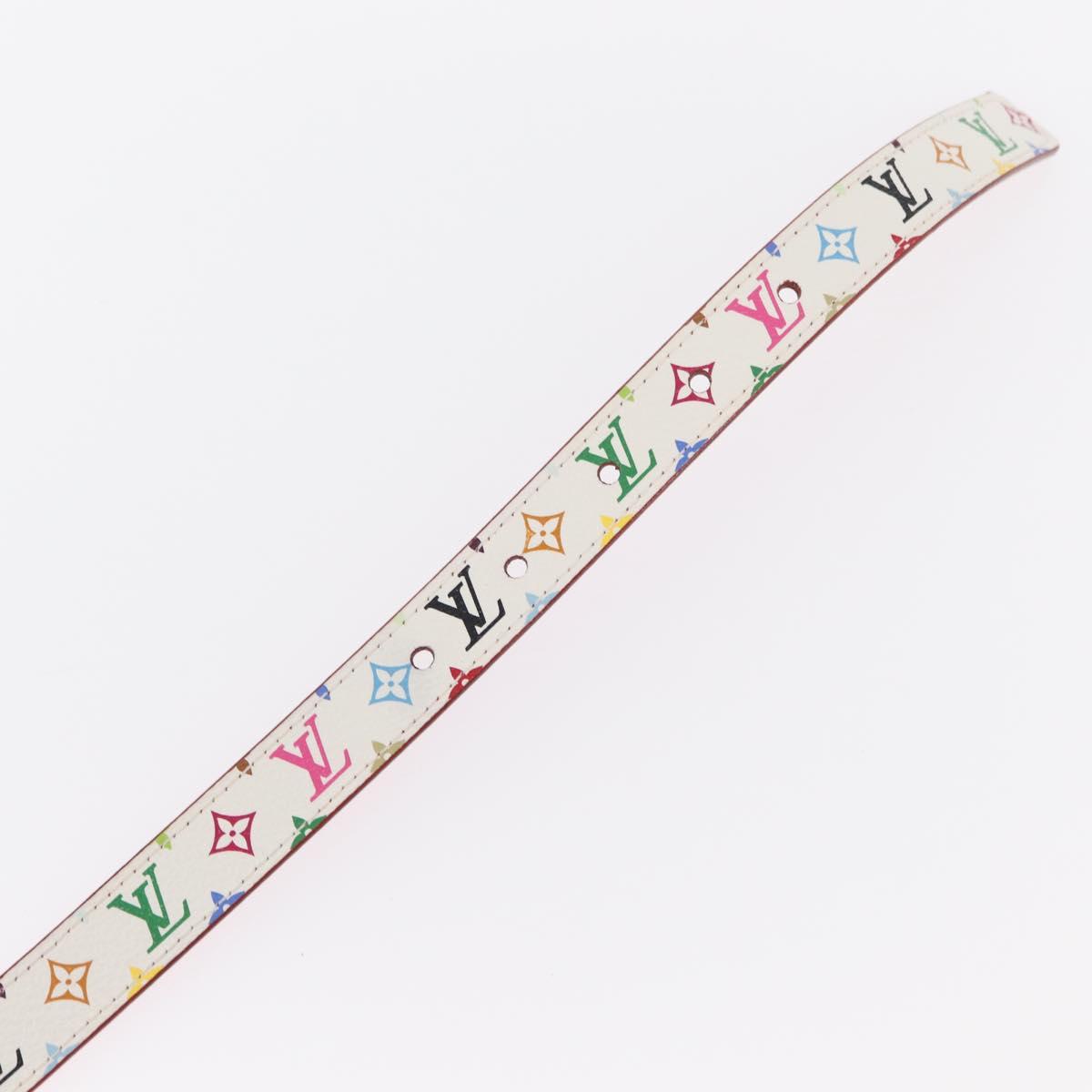LOUIS VUITTON Multicolor Ceinture Initials Belt White M9630 LV Auth 156685SAM