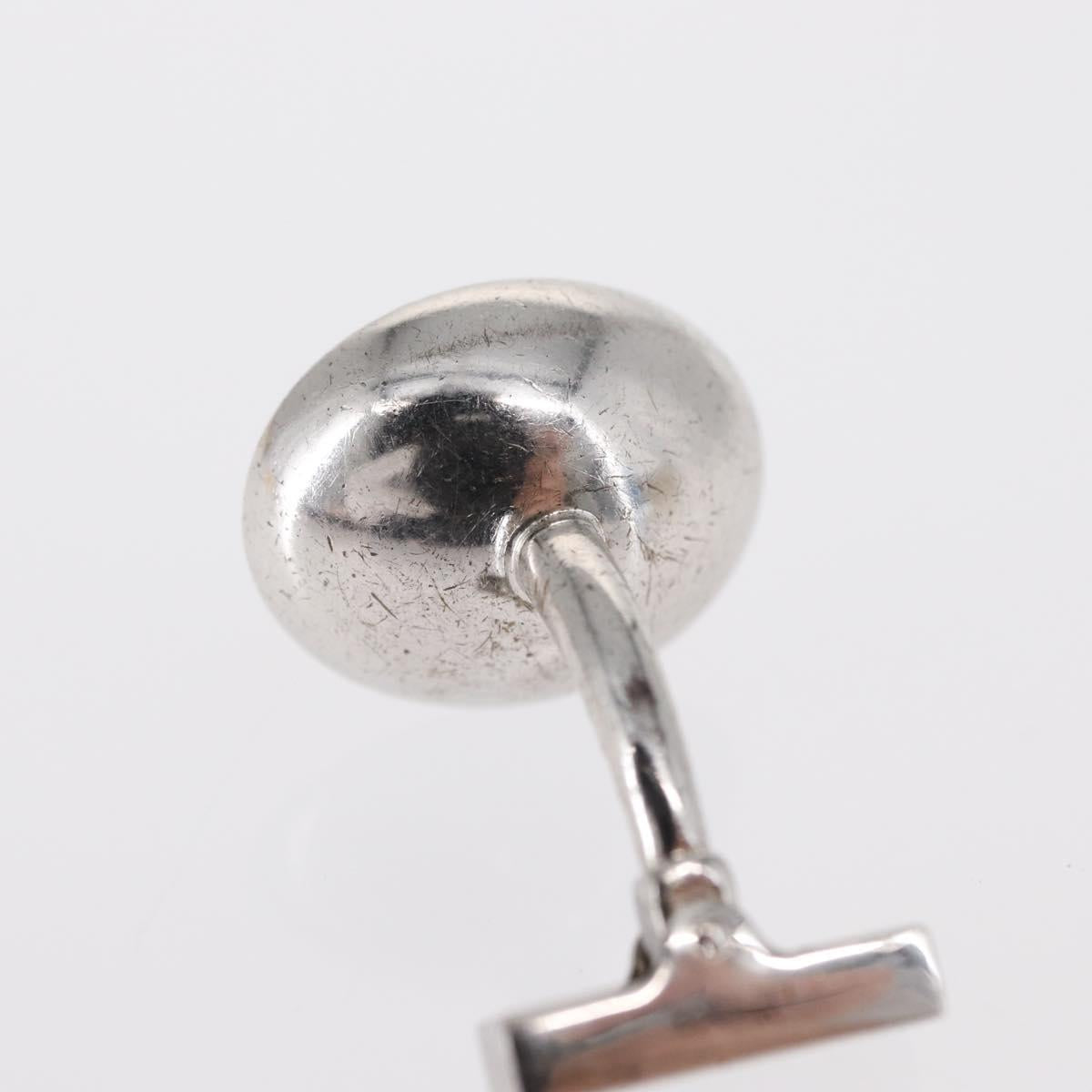 LOUIS VUITTON Buton de Manchette Cuffs Ag925 Silver LV Auth 156689