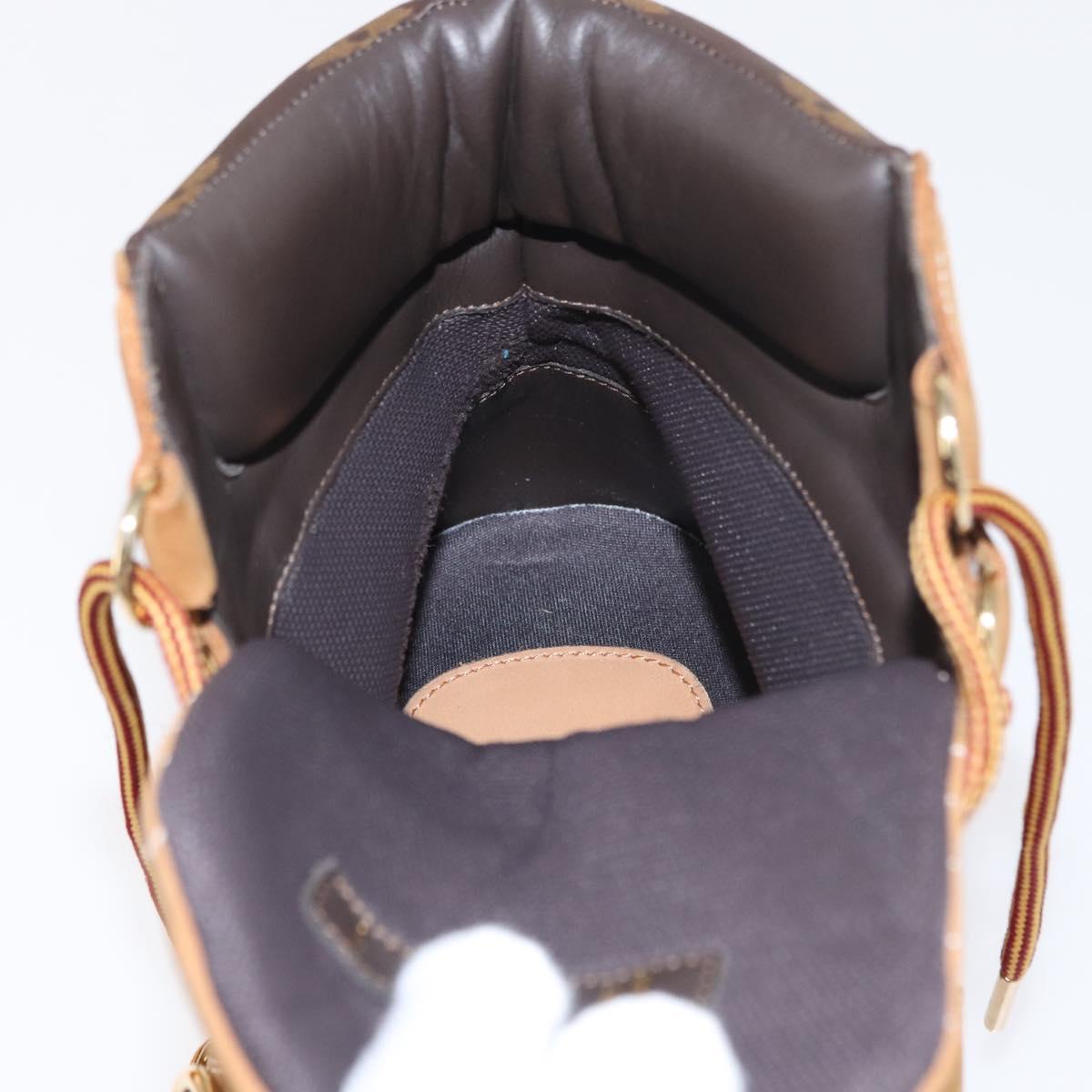 LOUIS VUITTON Monogram Creeper Line Ankle Boots Shoes 7 Beige LV Auth 156692M