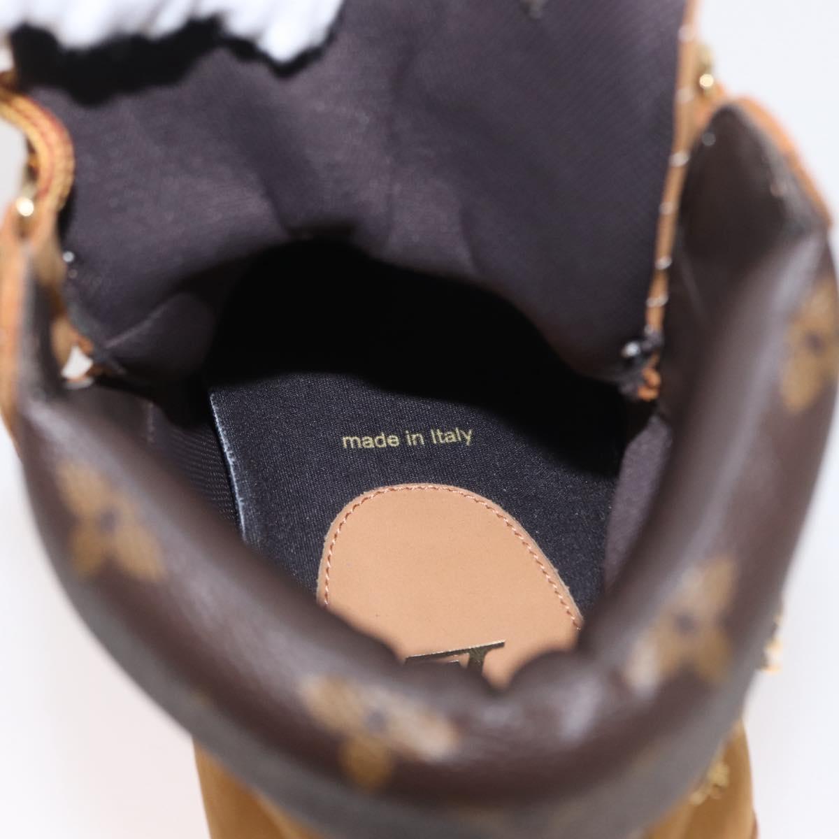 LOUIS VUITTON Monogram Creeper Line Ankle Boots Shoes 7 Beige LV Auth 156692M