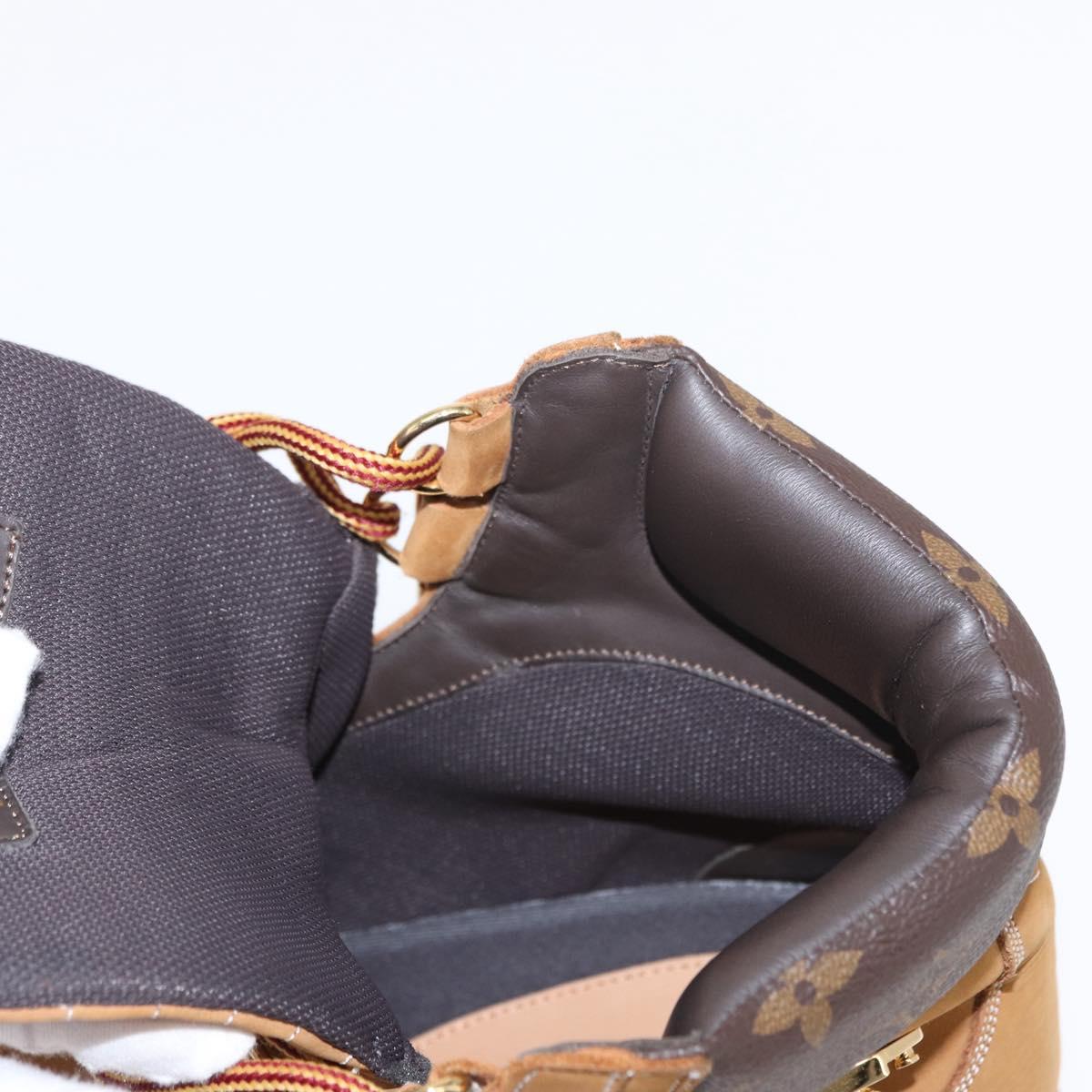 LOUIS VUITTON Monogram Creeper Line Ankle Boots Shoes 7 Beige LV Auth 156692M