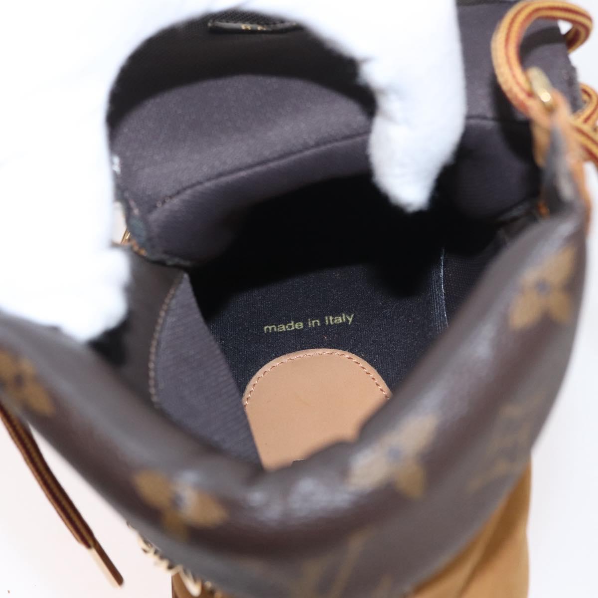 LOUIS VUITTON Monogram Creeper Line Ankle Boots Shoes 7 Beige LV Auth 156692M