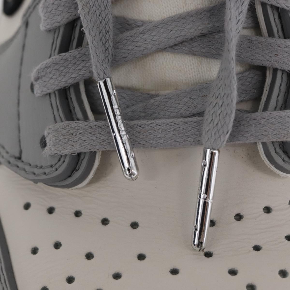 Christian Dior Trotter Air Dior Air Jordan 1 Low OG Sneakers Gray Auth 156693SM