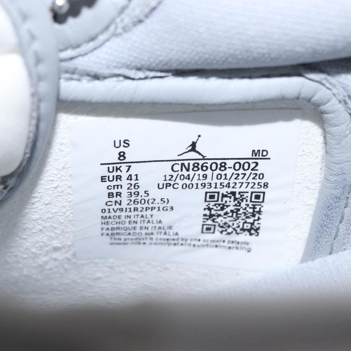 Christian Dior Trotter Air Dior Air Jordan 1 Low OG Sneakers Gray Auth 156693SM