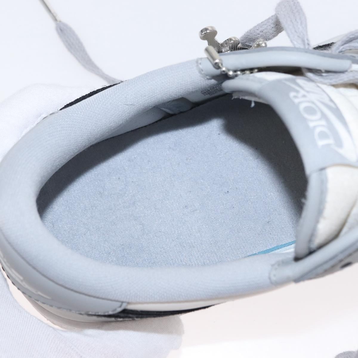 Christian Dior Trotter Air Dior Air Jordan 1 Low OG Sneakers Gray Auth 156693SM
