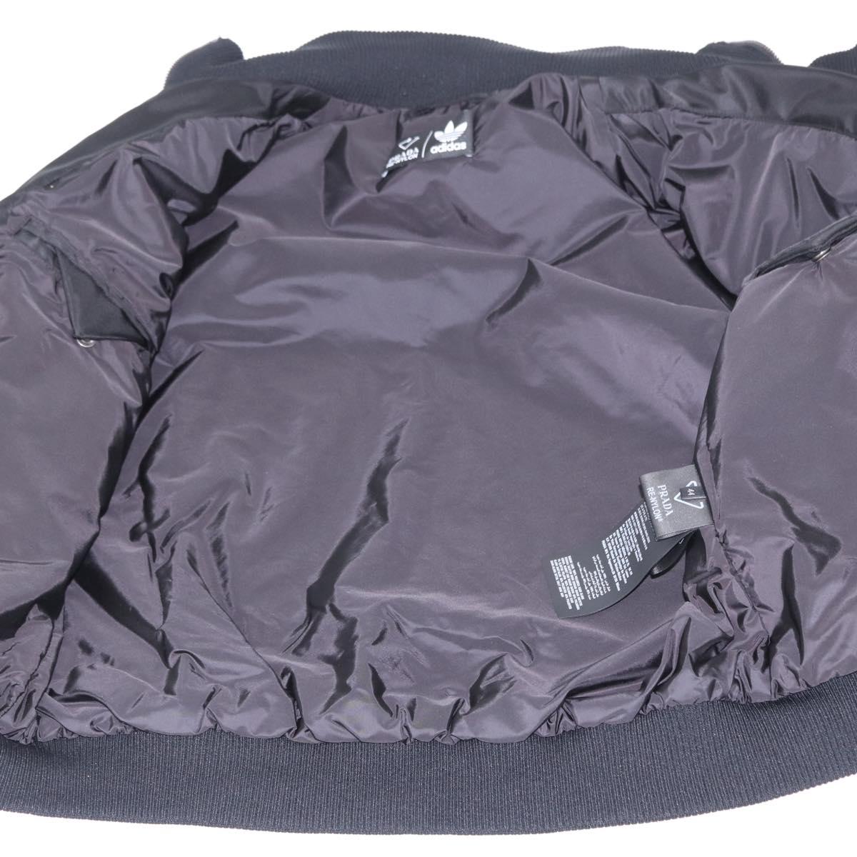 PRADA Adidas Collaboration Size 44 RE-NYLON Track jacket Black Auth 156694SM