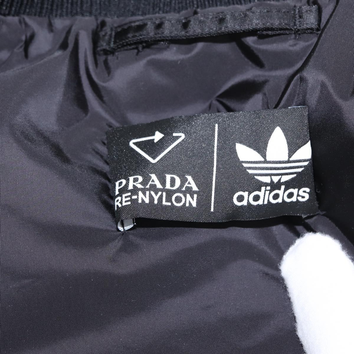 PRADA Adidas Collaboration Size 44 RE-NYLON Track jacket Black Auth 156694SM