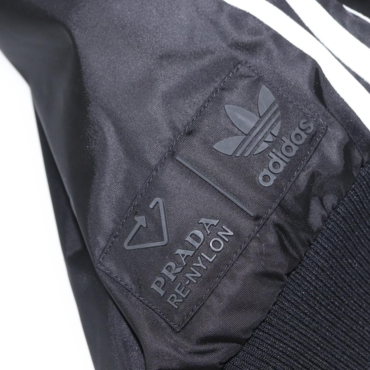 PRADA Adidas Collaboration Size 44 RE-NYLON Track jacket Black Auth 156694SM