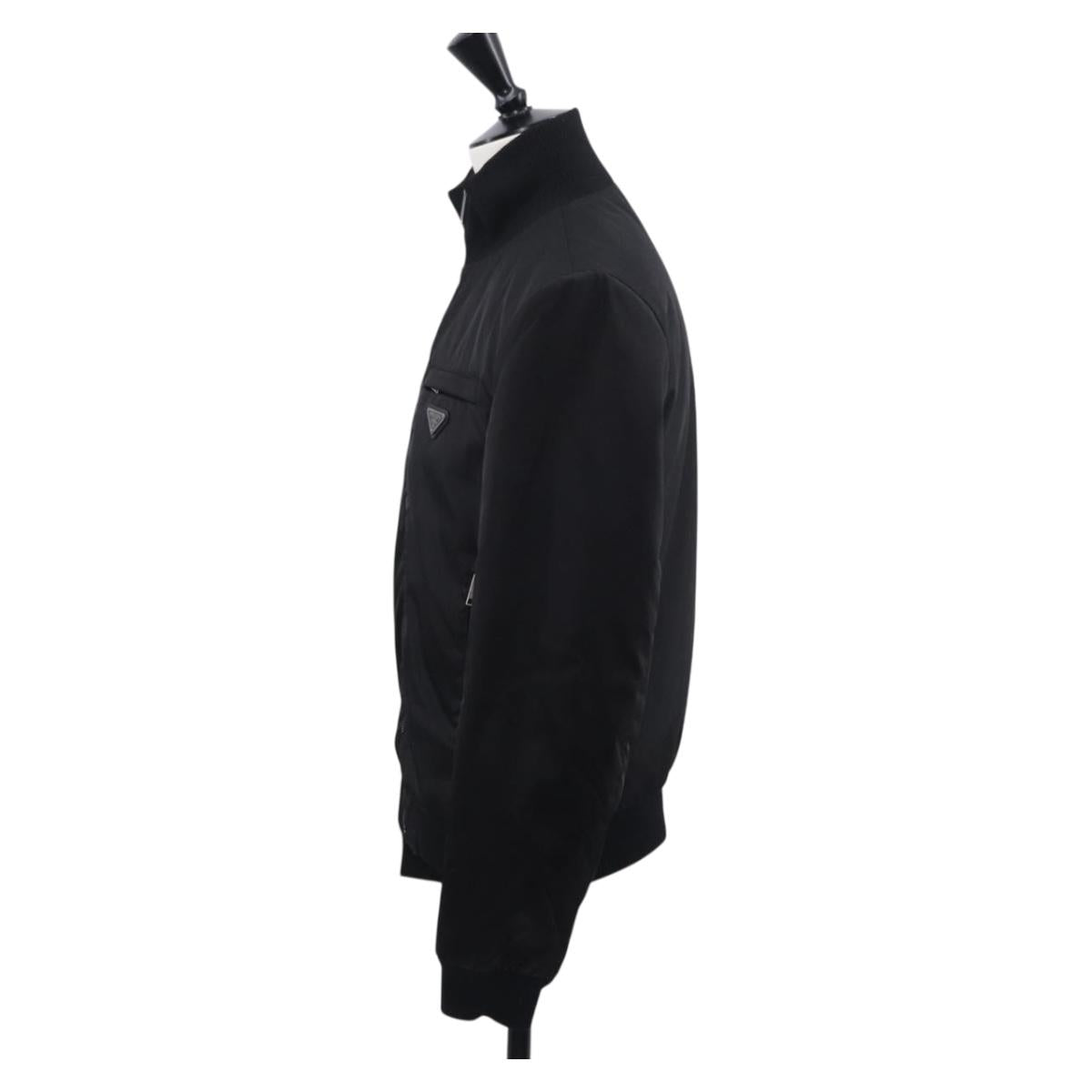 PRADA Adidas Collaboration Size 44 RE-NYLON Track jacket Black Auth 156694SM