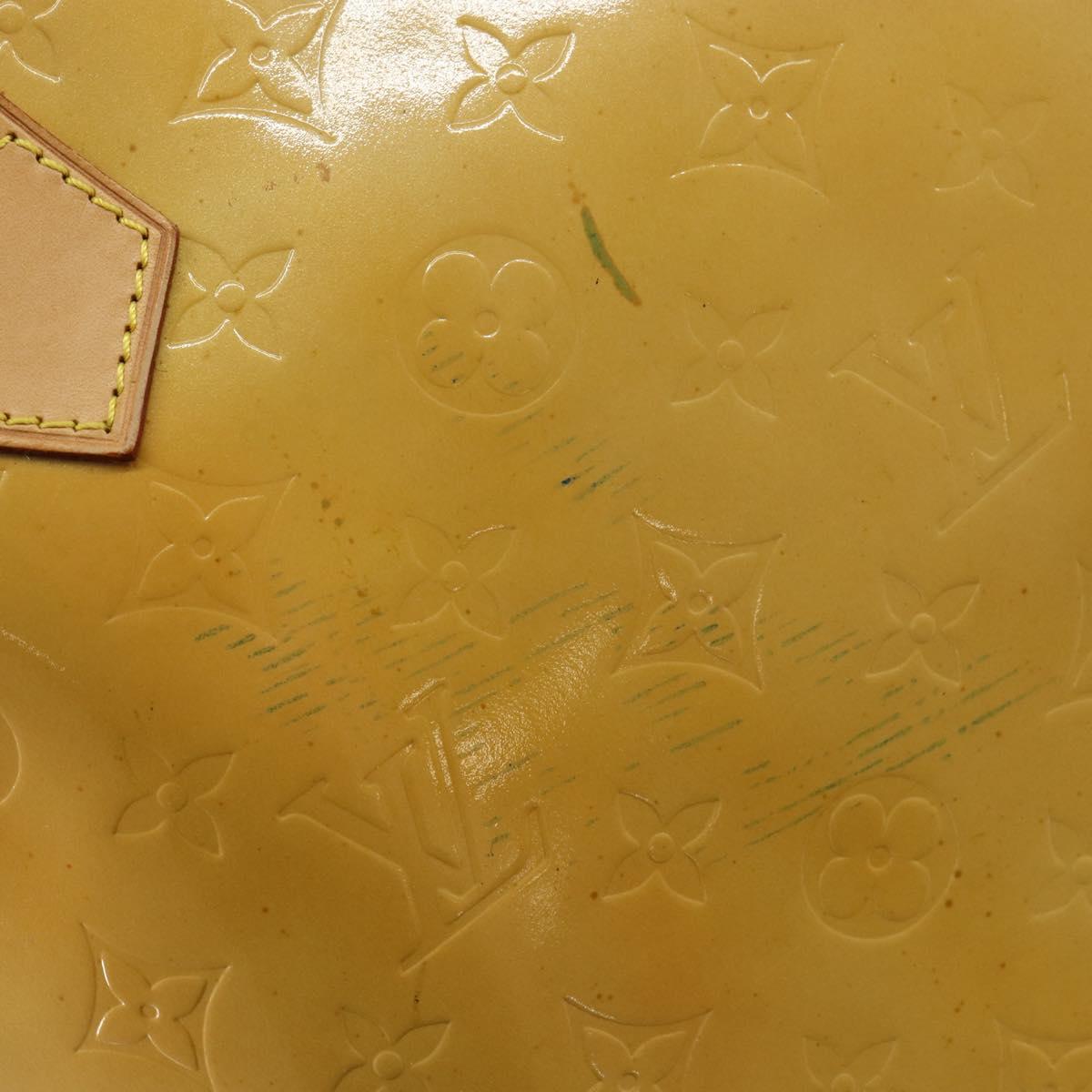 LOUIS VUITTON Monogram Vernis Houston Hand Bag Beige M91004 LV Auth 156696