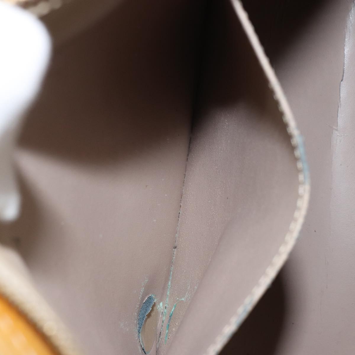 LOUIS VUITTON Monogram Vernis Houston Hand Bag Beige M91004 LV Auth 156696