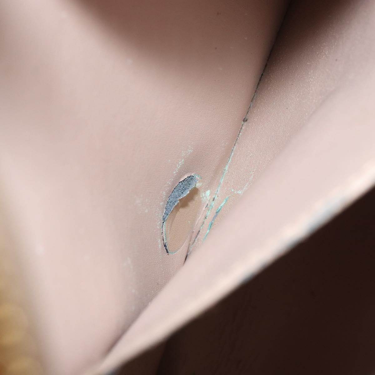 LOUIS VUITTON Monogram Vernis Houston Hand Bag Beige M91004 LV Auth 156696