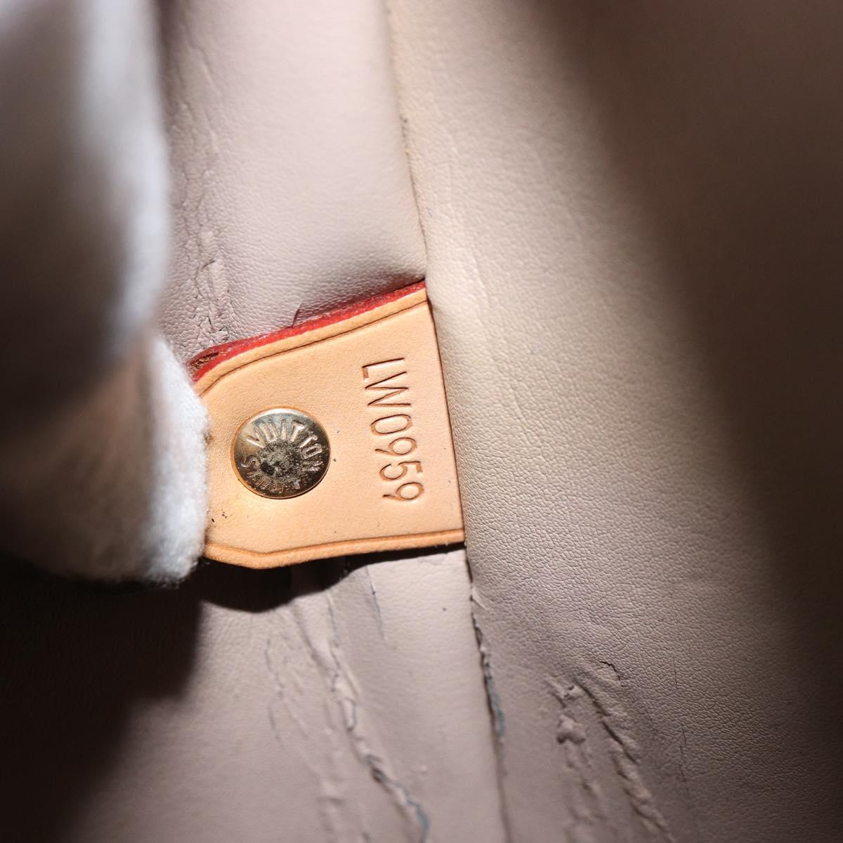 LOUIS VUITTON Monogram Vernis Houston Hand Bag Beige M91004 LV Auth 156696