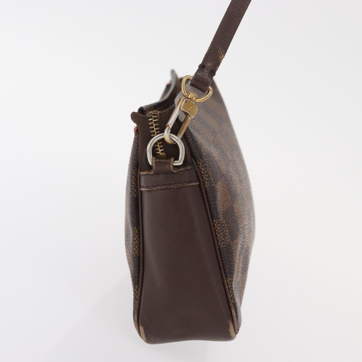 LOUIS VUITTON Damier Ebene Trousse Makeup Pouch N51982 LV Auth 156698