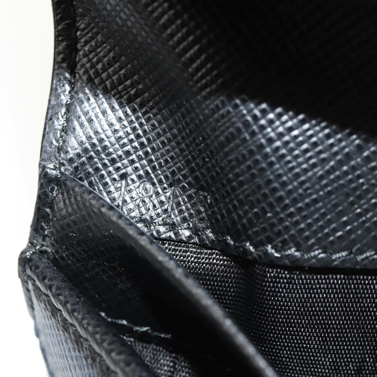 PRADA Wallet Safiano leather Black Auth 156712V