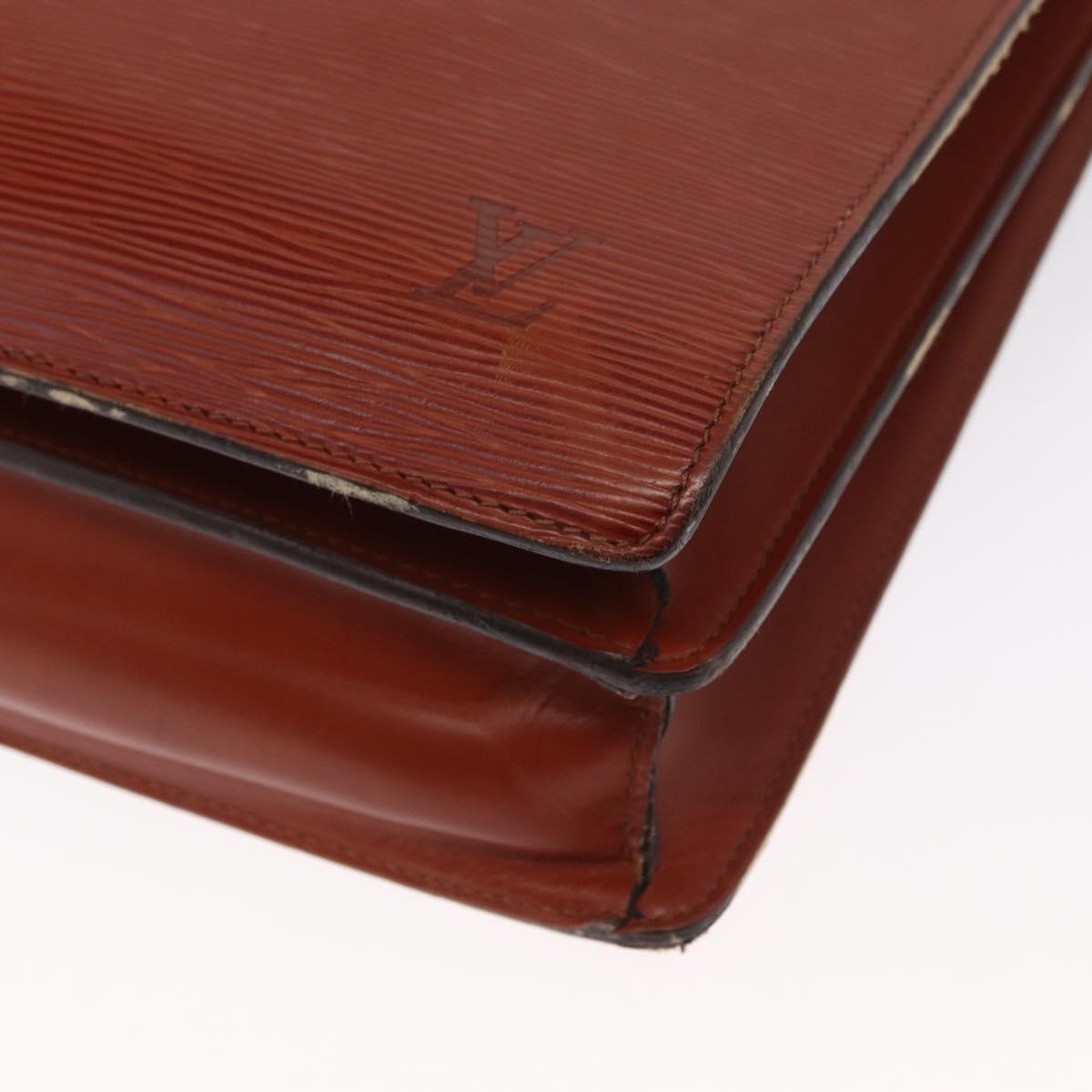 LOUIS VUITTON Epi Serviette Conseiller Briefcase Brown M54423 LV Auth 156727