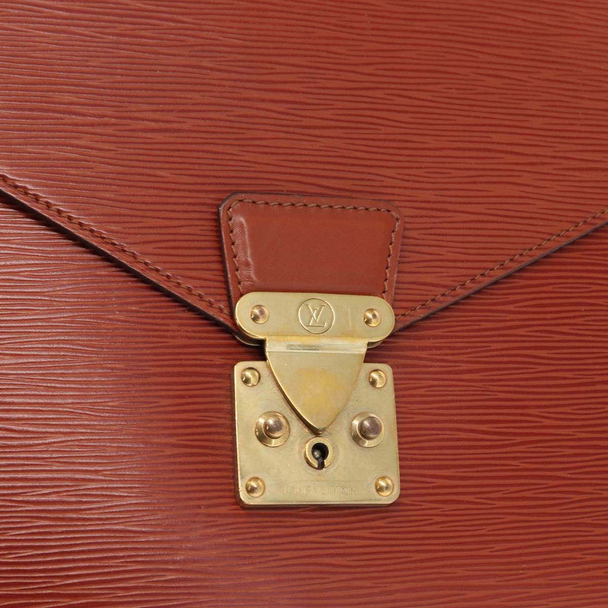 LOUIS VUITTON Epi Serviette Conseiller Briefcase Brown M54423 LV Auth 156727