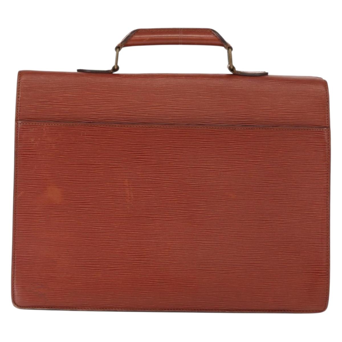 LOUIS VUITTON Epi Serviette Conseiller Briefcase Brown M54423 LV Auth 156727