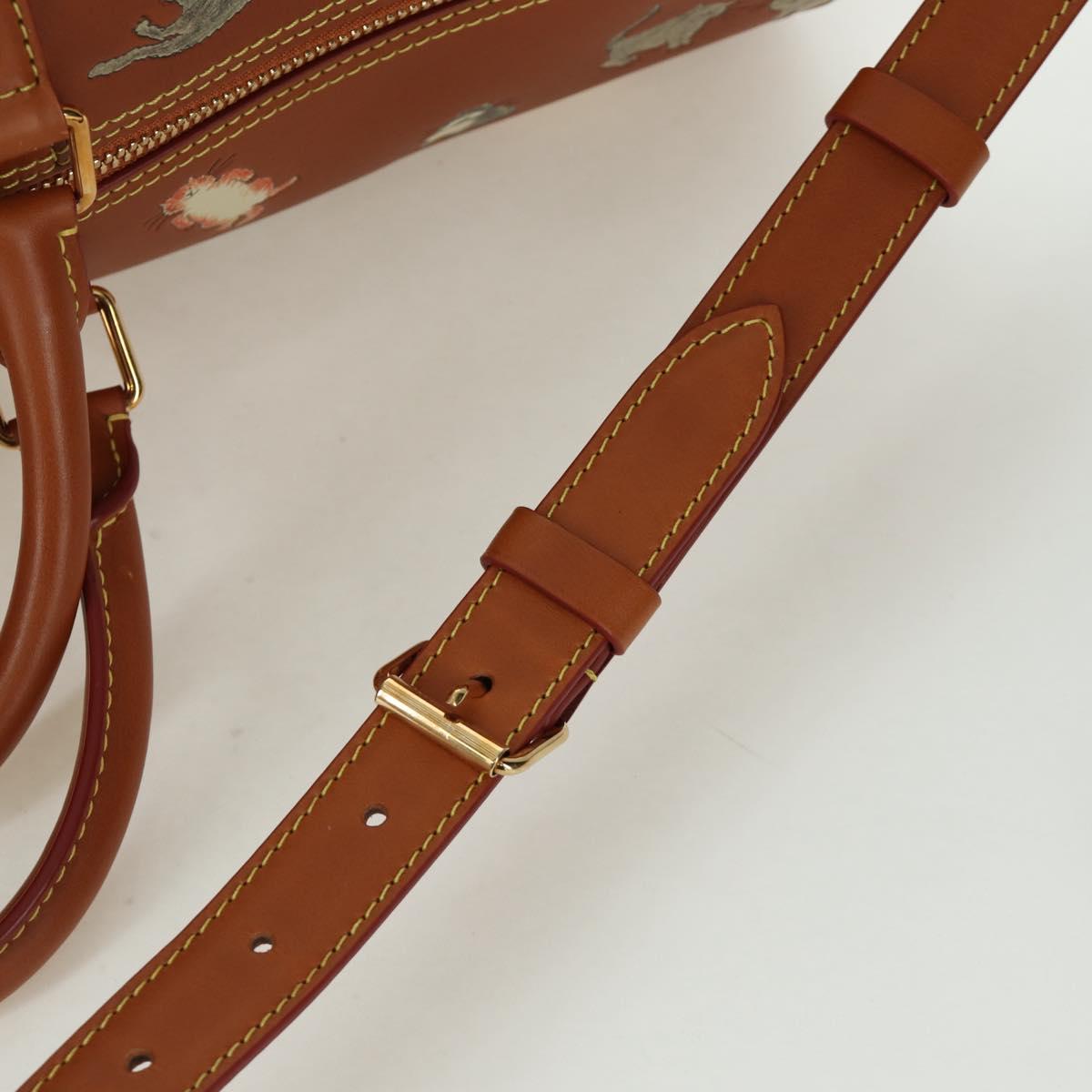 LOUIS VUITTON Catgram Keepall Bandouliere 55 Bag Leather M52951 LV Auth 156736SM