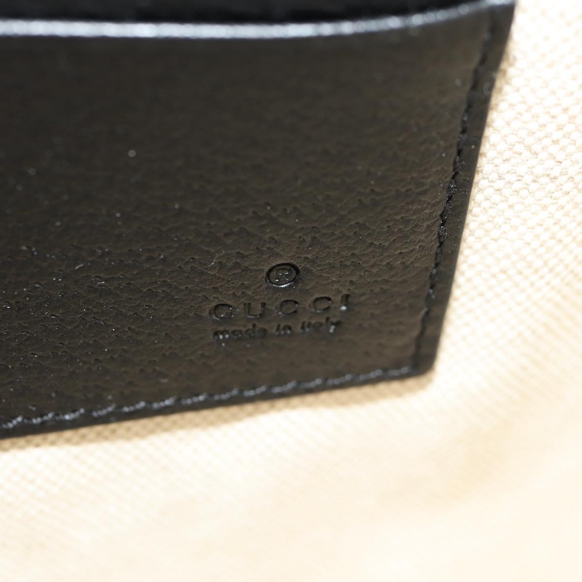 GUCCI GG Marmont Clutch Bag Leather Black 475317 Auth 156740V