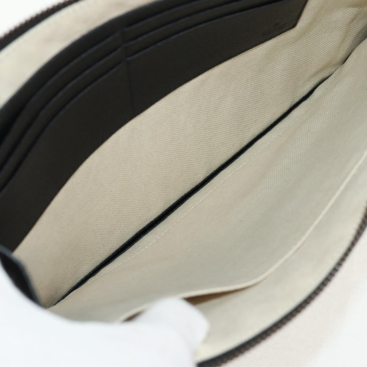 GUCCI GG Marmont Clutch Bag Leather Black 475317 Auth 156740V