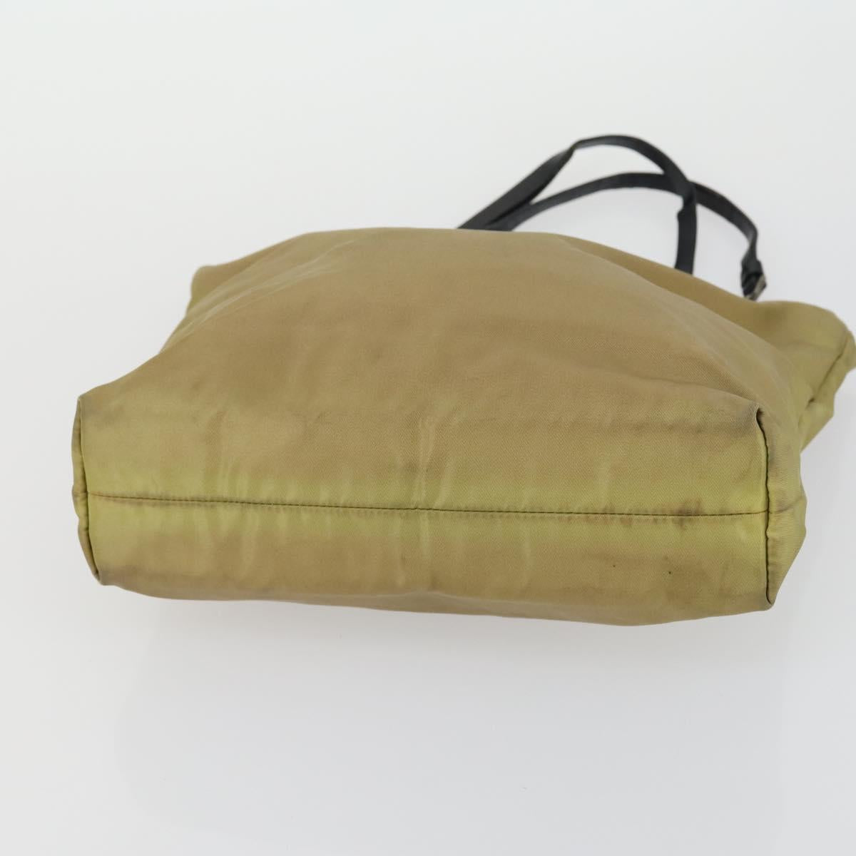 PRADA Shoulder Bag Nylon 4 Set Beige Khaki Auth 156743