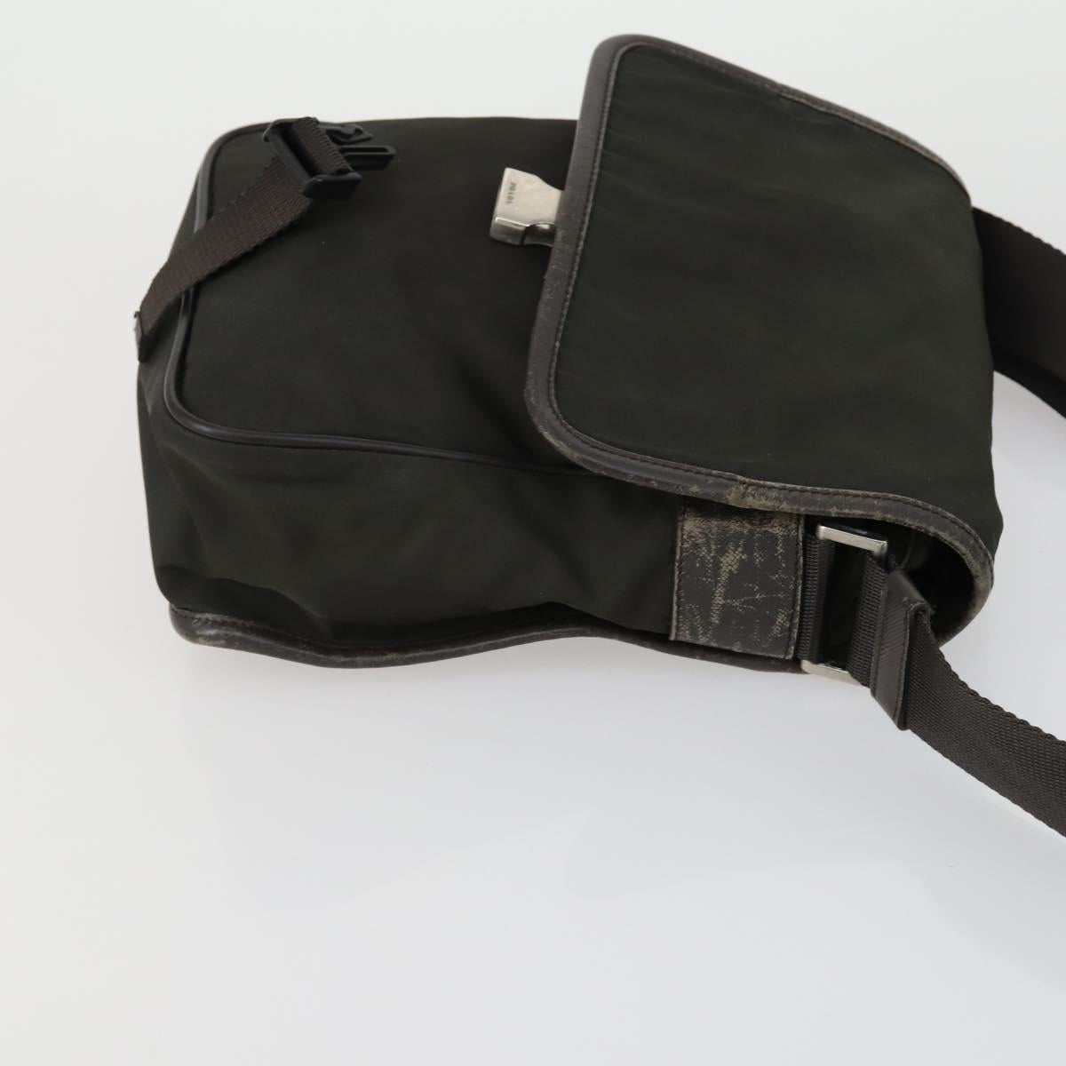 PRADA Shoulder Bag Nylon 4 Set Beige Khaki Auth 156743