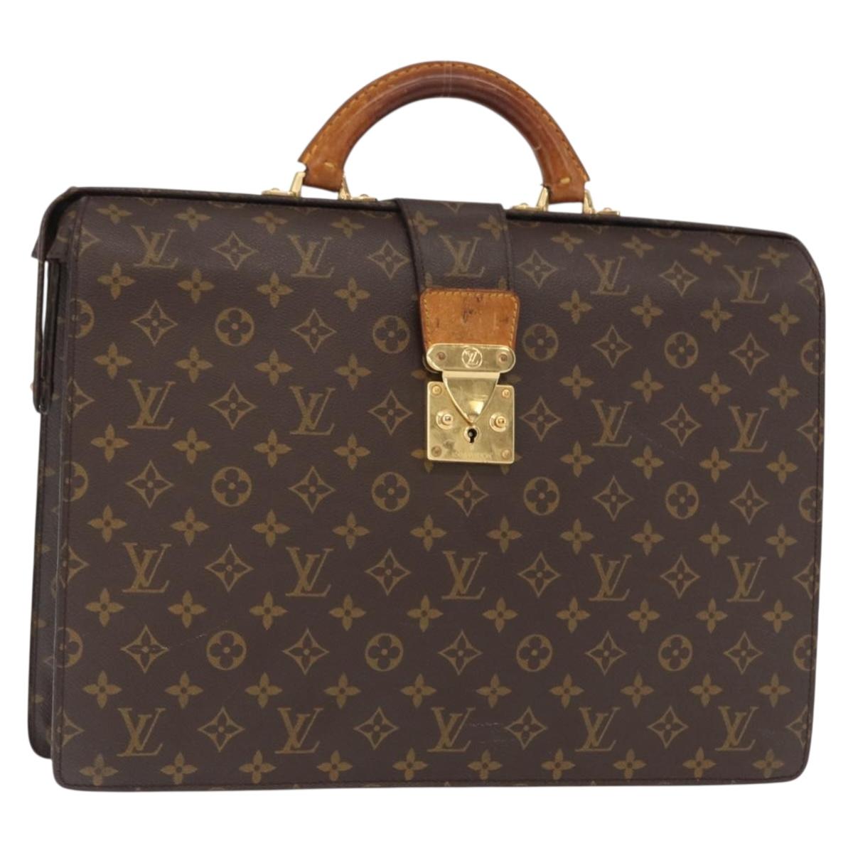 LOUIS VUITTON Monogram Serviette Fermoir Business Bag M53305 Auth 156768