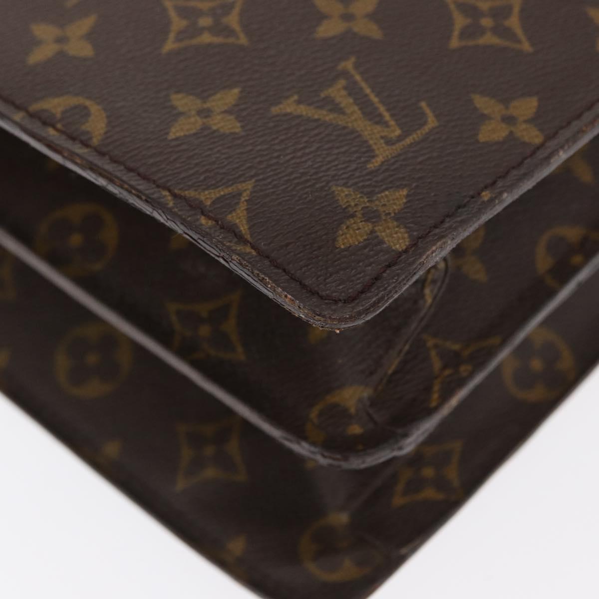 LOUIS VUITTON Monogram Serviette Fermoir Business Bag M53305 Auth 156768