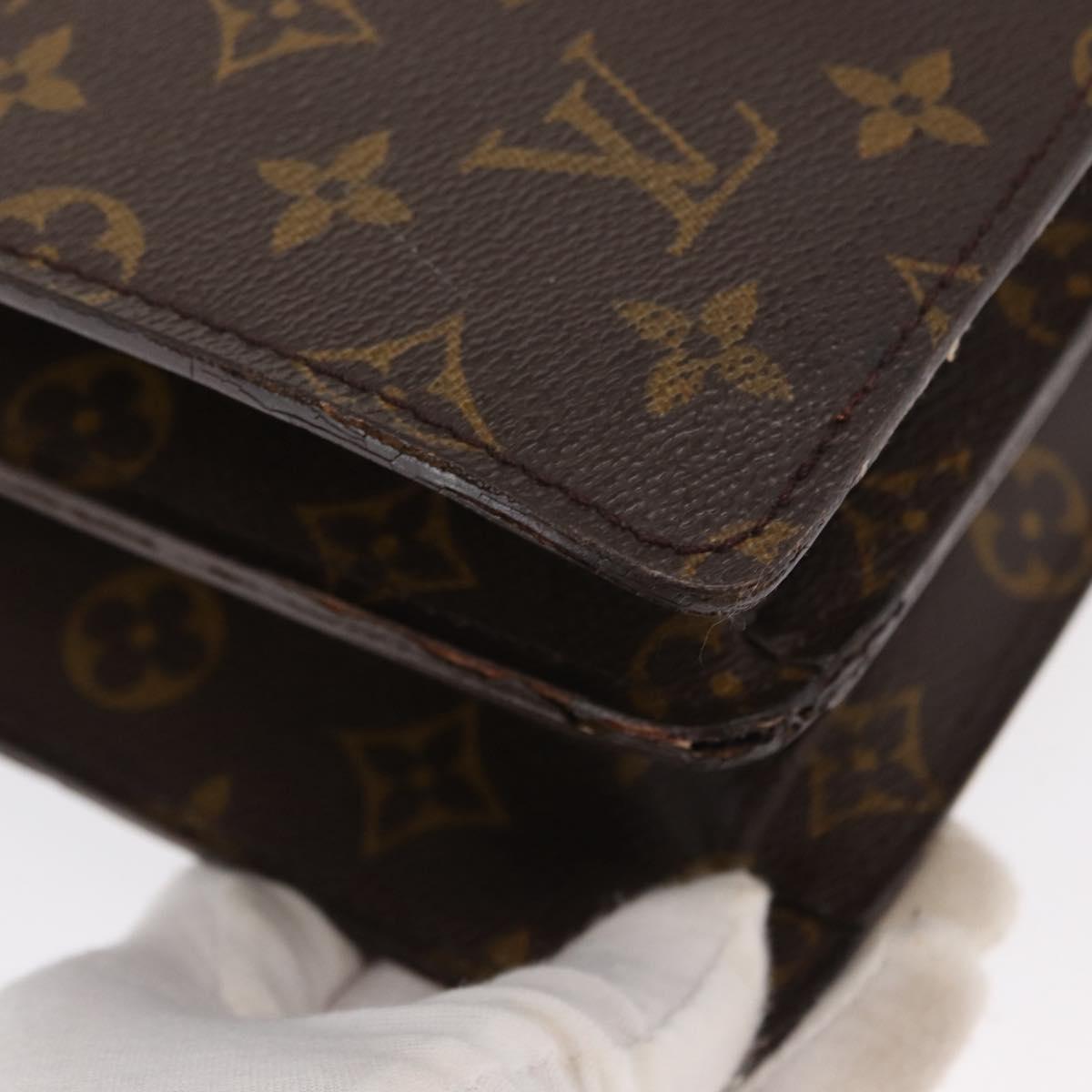 LOUIS VUITTON Monogram Serviette Fermoir Business Bag M53305 Auth 156768
