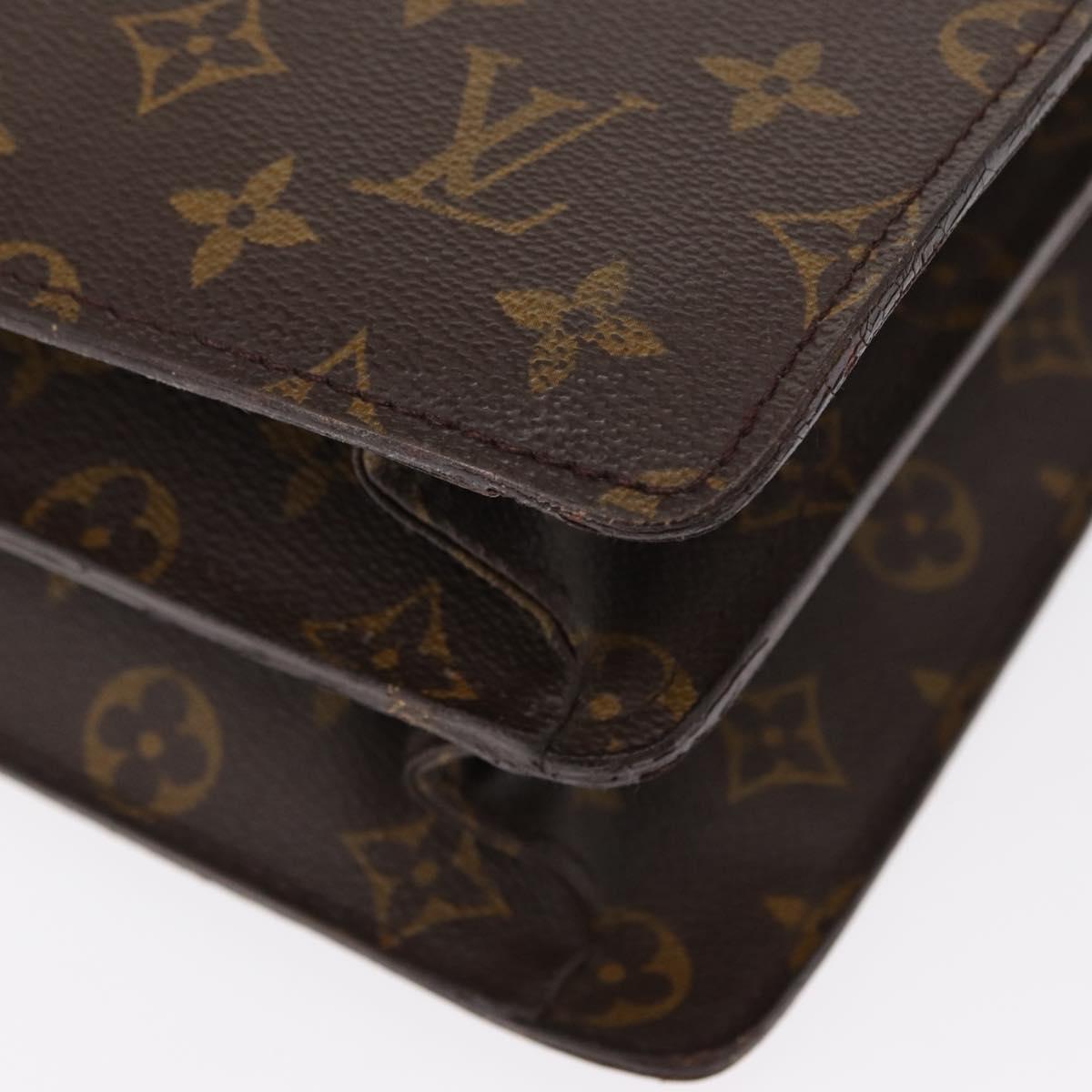 LOUIS VUITTON Monogram Serviette Fermoir Business Bag M53305 Auth 156768