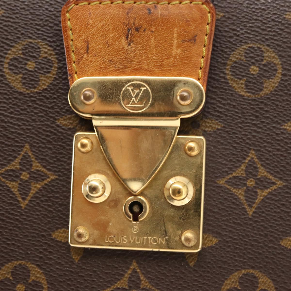 LOUIS VUITTON Monogram Serviette Fermoir Business Bag M53305 Auth 156768