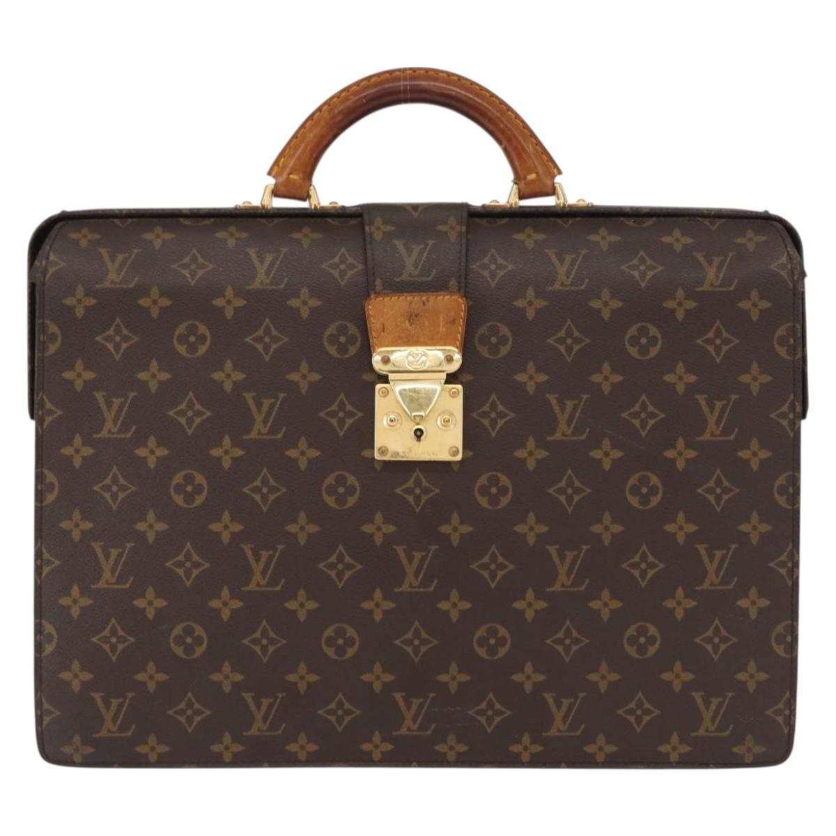 LOUIS VUITTON Monogram Serviette Fermoir Business Bag M53305 Auth 156768