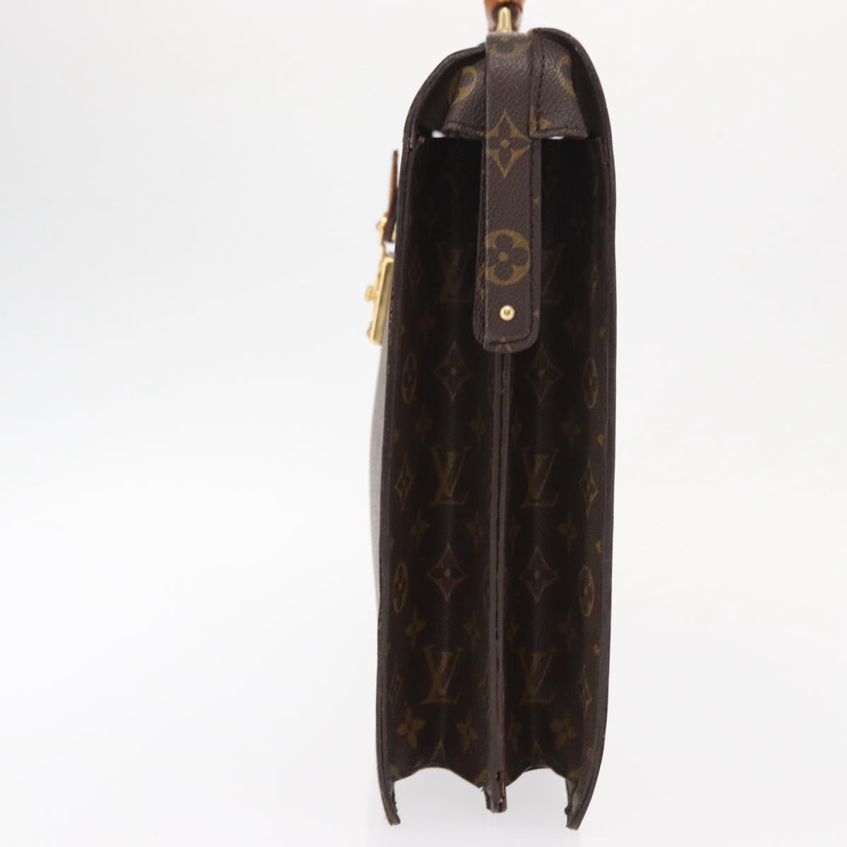 LOUIS VUITTON Monogram Serviette Fermoir Business Bag M53305 Auth 156768