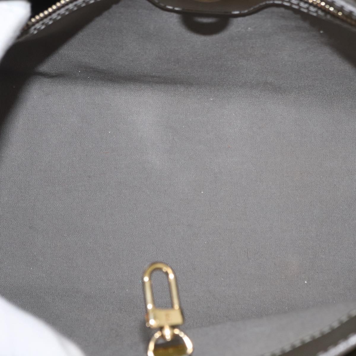 LOUIS VUITTON Monogram Vernis Wilshire PM Bag Gris Art Deco M91627 Auth 156778