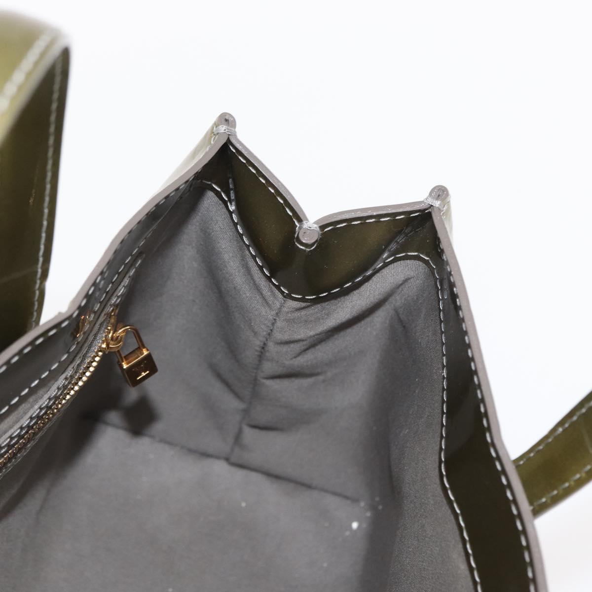 LOUIS VUITTON Monogram Vernis Wilshire PM Bag Gris Art Deco M91627 Auth 156778