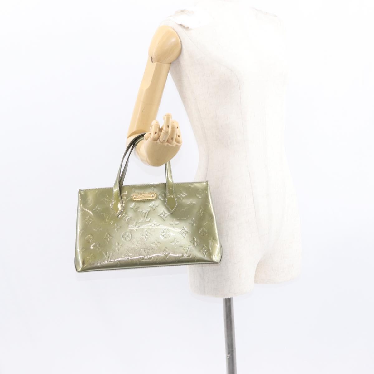 LOUIS VUITTON Monogram Vernis Wilshire PM Bag Gris Art Deco M91627 Auth 156778