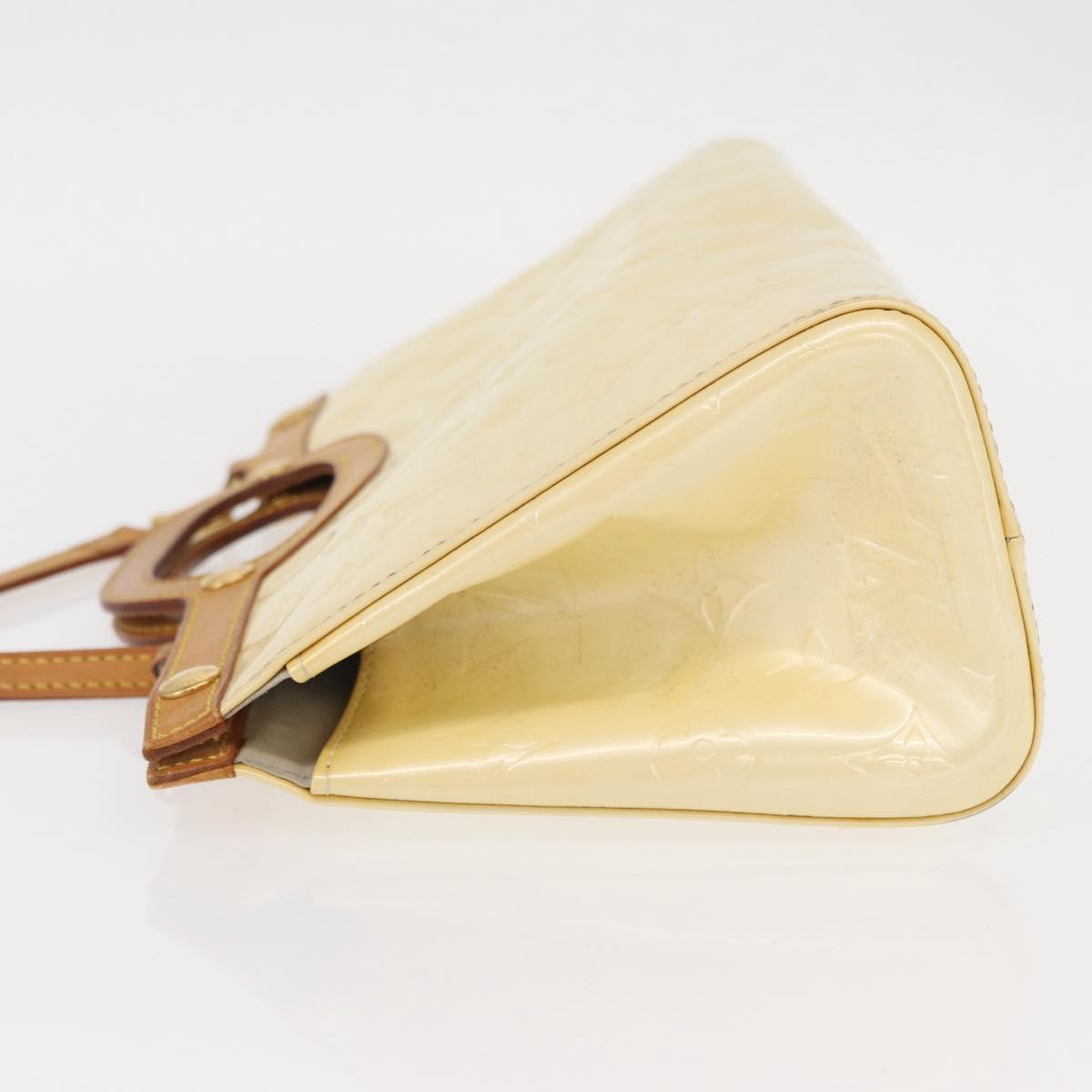 LOUIS VUITTON Monogram Vernis Roxbury Drive Hand Bag Perle M91374 LV Auth 156779