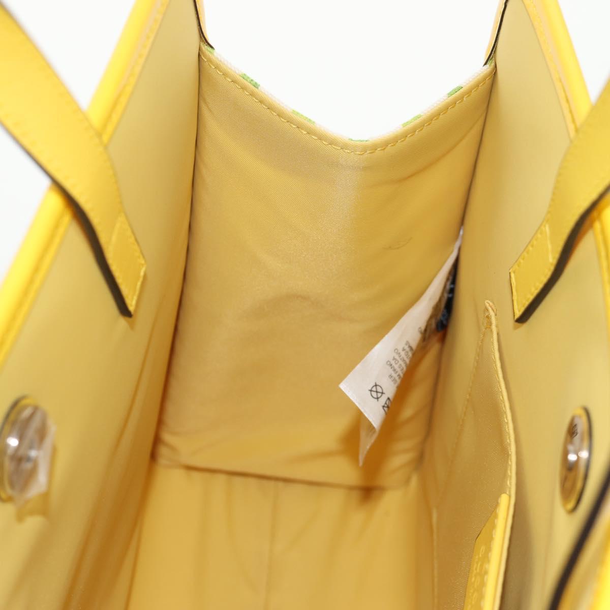 GUCCI Tote Bag Canvas Yellow Silver 605614 Auth 156781M