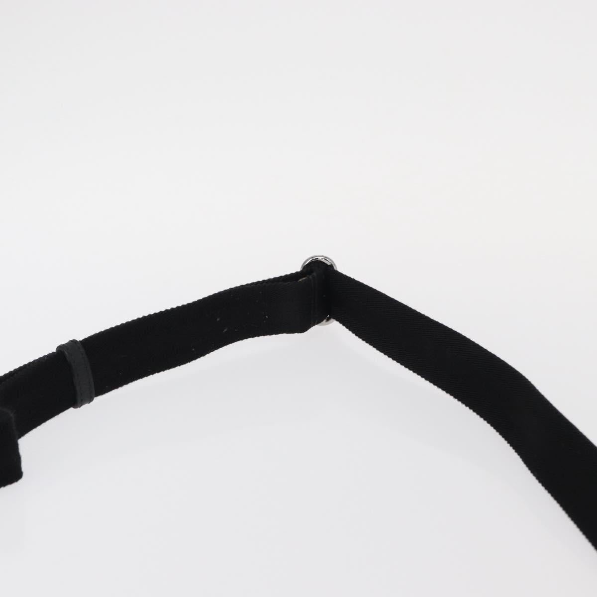 GUCCI GG Canvas Shoulder Bag Black Silver 374414 Auth 156793
