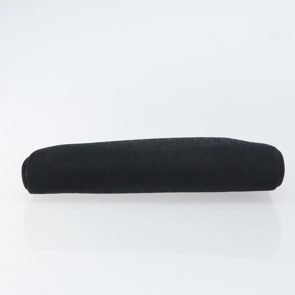 Christian Dior Trotter Canvas Clutch Bag Black Auth 156801