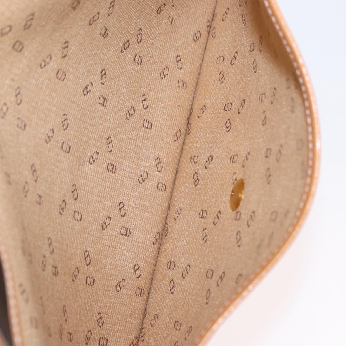 Christian Dior Clutch Bag Leather Black Gold Auth 156807