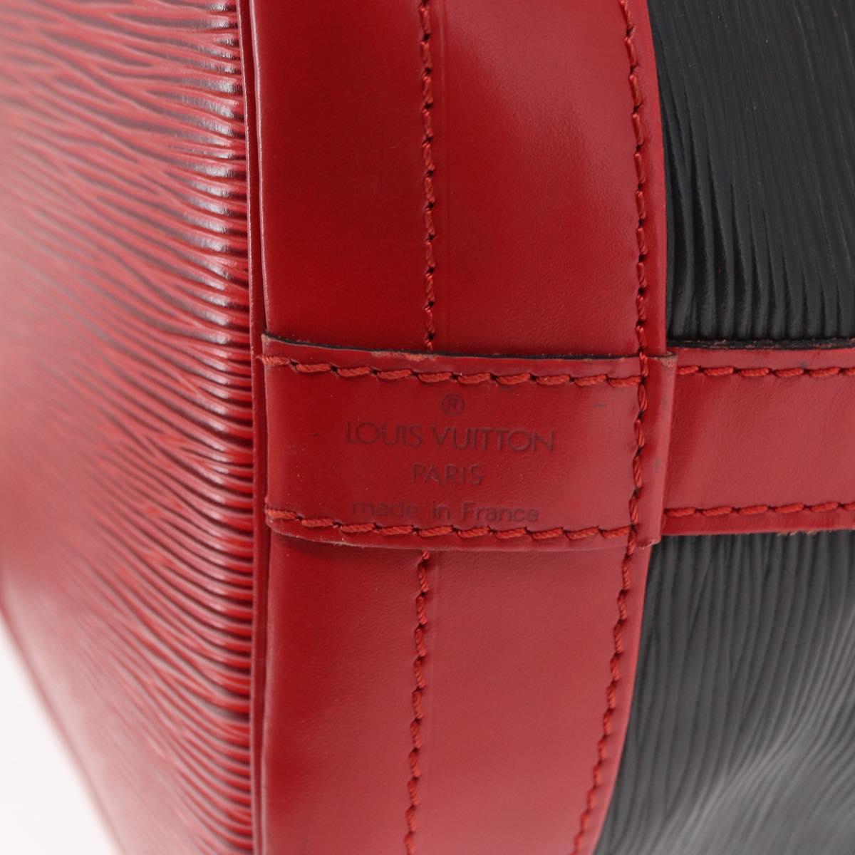 LOUIS VUITTON Epi Noe Shoulder Bag Bicolor Black Red M44017 LV Auth 156812