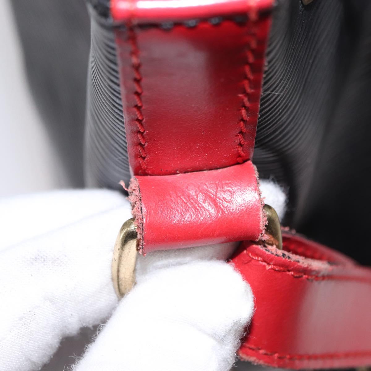 LOUIS VUITTON Epi Noe Shoulder Bag Bicolor Black Red M44017 LV Auth 156812