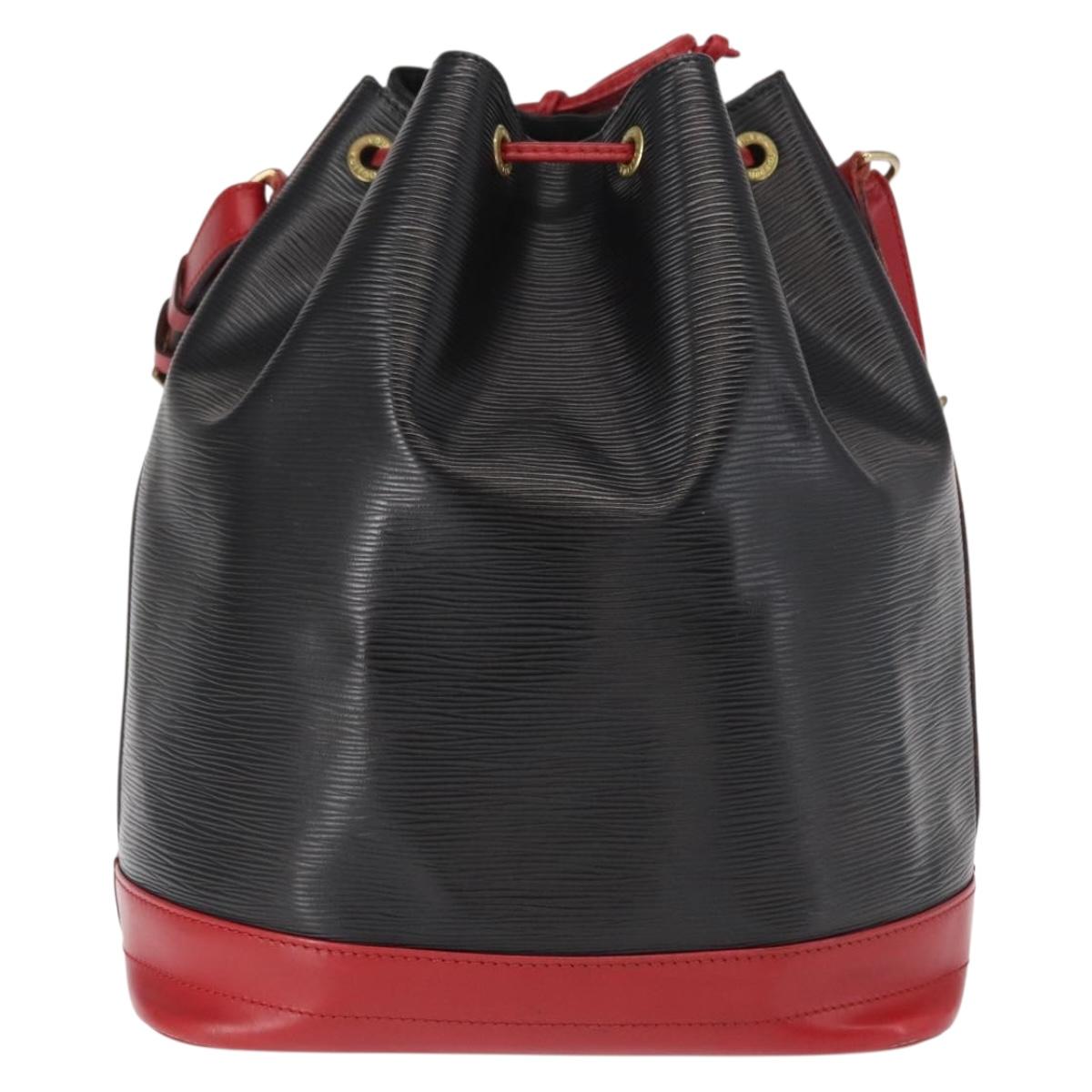 LOUIS VUITTON Epi Noe Shoulder Bag Bicolor Black Red M44017 LV Auth 156812